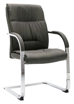 Szare Ergonimiczne Krzesło Konferencyjne Na Płozach B9-K46 ze sklepu Edinos.pl w kategorii Fotele - zdjęcie 174070994