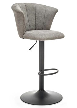 Popielate tapicerowane krzesło barowe - Folen ze sklepu Edinos.pl w kategorii Hokery - zdjęcie 174071301