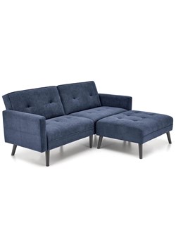 Granatowa sofa narożna z funkcją spania - Leris ze sklepu Edinos.pl w kategorii Sofy i kanapy - zdjęcie 174071320