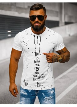 T-shirt męski biały OZONEE O/8T1259/1 ze sklepu ozonee.pl w kategorii T-shirty męskie - zdjęcie 174071343