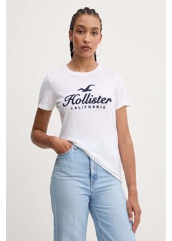 Hollister Co. t-shirt bawełniany damski kolor biały KI357-3284 ze sklepu ANSWEAR.com w kategorii Bluzki damskie - zdjęcie 174073102