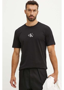Calvin Klein Jeans t-shirt bawełniany męski kolor czarny z aplikacją J30J325649 ze sklepu ANSWEAR.com w kategorii T-shirty męskie - zdjęcie 174073120
