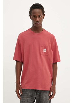 Levi&apos;s t-shirt bawełniany męski kolor czerwony gładki A5850 ze sklepu ANSWEAR.com w kategorii T-shirty męskie - zdjęcie 174073171