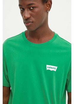 Levi&apos;s t-shirt bawełniany męski kolor zielony z nadrukiem ze sklepu ANSWEAR.com w kategorii T-shirty męskie - zdjęcie 174073271