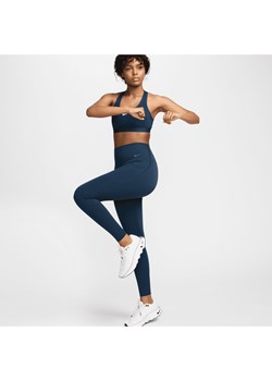 Damskie legginsy o pełnej długości z wysokim stanem i kieszeniami zapewniające średnie wsparcie Nike Universa - Niebieski ze sklepu Nike poland w kategorii Spodnie damskie - zdjęcie 174073350