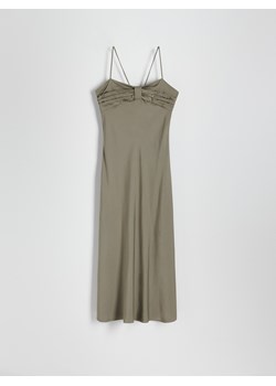 Reserved - Sukienka z wiskozy - zielony ze sklepu Reserved w kategorii Sukienki - zdjęcie 174077393