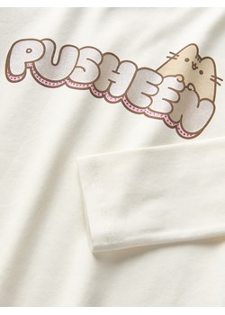 Reserved - Bawełniana bluzka Pusheen - biały ze sklepu Reserved w kategorii Bluzki dziewczęce - zdjęcie 174077641