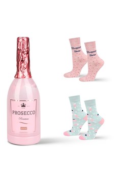 Skarpetki damskie SOXO Prosecco w butelce - 2 Pary ze sklepu Sklep SOXO w kategorii Skarpetki damskie - zdjęcie 174079283