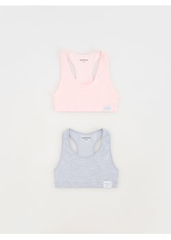 Reserved - Top z mikrofibry 2 pack - pastelowy róż ze sklepu Reserved w kategorii Staniki dla dziewczynki - zdjęcie 174079873