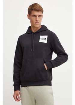 The North Face bluza Fine Hoodie męska kolor czarny z kapturem z nadrukiem NF0A89EUJK31 ze sklepu ANSWEAR.com w kategorii Bluzy męskie - zdjęcie 174083320