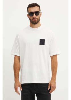 Armani Exchange t-shirt bawełniany męski kolor biały z aplikacją 6DZTJG ZJ8EZ ze sklepu ANSWEAR.com w kategorii T-shirty męskie - zdjęcie 174083691