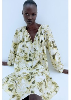 H & M - Sukienka z wiązanym detalem - Żółty ze sklepu H&M w kategorii Sukienki - zdjęcie 174083881