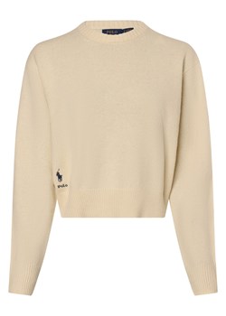 Polo Ralph Lauren Sweter damski z zawartością kaszmiru Kobiety Kaszmir écru jednolity ze sklepu vangraaf w kategorii Swetry damskie - zdjęcie 174085840