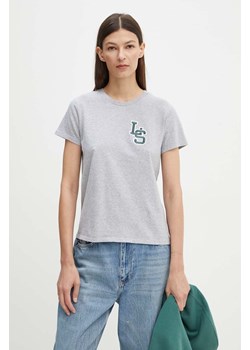 Levi&apos;s t-shirt bawełniany damski kolor szary 17369 ze sklepu ANSWEAR.com w kategorii Bluzki damskie - zdjęcie 174086972