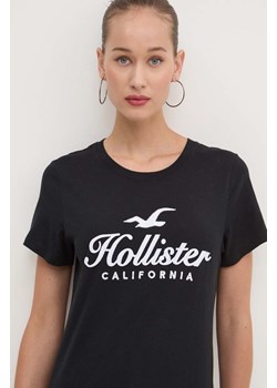 Hollister Co. t-shirt bawełniany damski kolor czarny KI357-3284 ze sklepu ANSWEAR.com w kategorii Bluzki damskie - zdjęcie 174087002