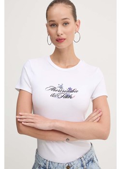 Abercrombie &amp; Fitch t-shirt damski kolor biały KI157-4308 ze sklepu ANSWEAR.com w kategorii Bluzki damskie - zdjęcie 174087022