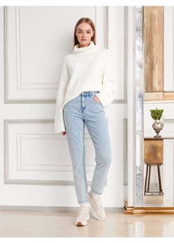 Sinsay - Jeansy mom high waist - niebieski ze sklepu Sinsay w kategorii Jeansy damskie - zdjęcie 174087514