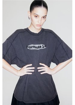 H & M - T-shirt oversize z nadrukiem - Szary ze sklepu H&M w kategorii Bluzki damskie - zdjęcie 174087893