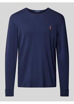 Bluzka z długim rękawem o kroju custom slim fit z okrągłym dekoltem ze sklepu Peek&Cloppenburg  w kategorii T-shirty męskie - zdjęcie 174088613