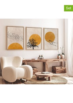 ABERTO DESIGN Druki artystyczne (3 szt.) w ramce ze sklepu Limango Polska w kategorii Obrazy - zdjęcie 174088971