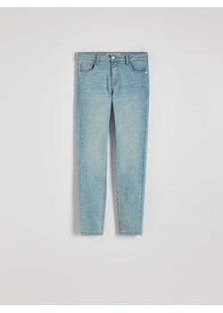 Reserved - Jeansy slim fit ze średnim stanem - niebieski ze sklepu Reserved w kategorii Jeansy damskie - zdjęcie 174090693