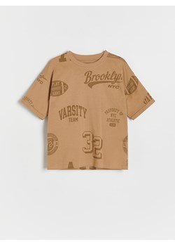 Reserved - T-shirt oversize - brązowy ze sklepu Reserved w kategorii T-shirty chłopięce - zdjęcie 174091101