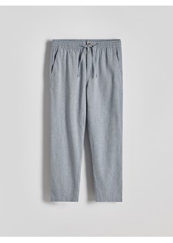 Reserved - Spodnie loose z lnem - jasnoniebieski ze sklepu Reserved w kategorii Spodnie męskie - zdjęcie 174091122