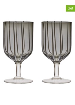 OYOY living design Kieliszki (2 szt.) &quot;Mizu&quot; w kolorze szarym do wina - 350 ml ze sklepu Limango Polska w kategorii Kieliszki - zdjęcie 174092093