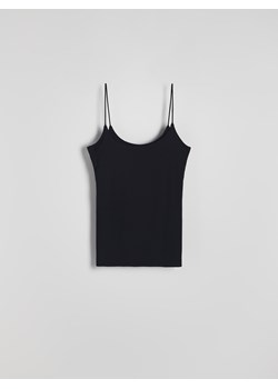 Reserved - Top na ramiączkach - czarny ze sklepu Reserved w kategorii Bluzki damskie - zdjęcie 174092504
