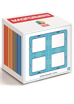 MAGFORMERS 12-częściowy zestaw magnetyczny &quot;Super Square&quot; - 3+ ze sklepu Limango Polska w kategorii Zabawki - zdjęcie 174095410
