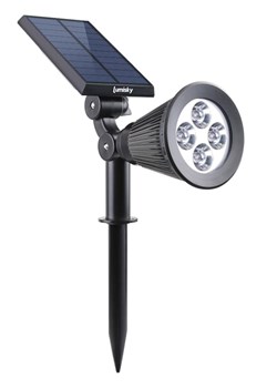 lumisky Lampa solarna LED "Spiky" w kolorze czarnym na trzonku - wys. 34 cm ze sklepu Limango Polska w kategorii Oświetlenie - zdjęcie 174095424