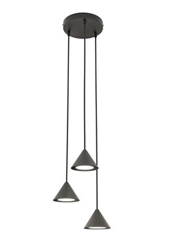 Czarna potrójna lampa wisząca - 4X D129 S1-N90 ze sklepu Edinos.pl w kategorii Lampy wiszące - zdjęcie 174095792