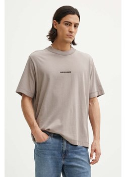 Abercrombie &amp; Fitch t-shirt bawełniany męski kolor beżowy z aplikacją KI123-1039 ze sklepu ANSWEAR.com w kategorii T-shirty męskie - zdjęcie 174096513