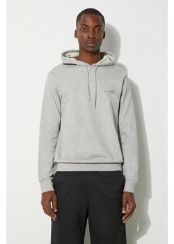 A.P.C. bluza bawełniana Hoodie Item męska kolor szary z kapturem gładka COEAS.H27672-DARKNAVY ze sklepu PRM w kategorii Bluzy męskie - zdjęcie 174097710