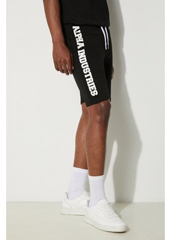 Alpha Industries szorty Alpha Industries Big Letters Short 126344 03 męskie kolor czarny 126344.03-CZARNY ze sklepu PRM w kategorii Spodenki męskie - zdjęcie 174097820