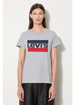 Levi's t-shirt bawełniany The Perfect Tee kolor szary 17369.1687-SZARY ze sklepu PRM w kategorii Bluzki damskie - zdjęcie 174097830
