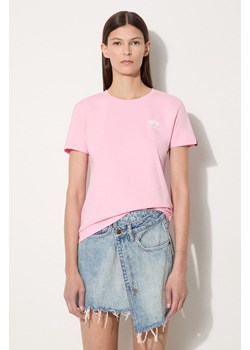 Alpha Industries t-shirt bawełniany Basic T Logo Wmn kolor różowy 196054.491-ROZOWY ze sklepu PRM w kategorii Bluzki damskie - zdjęcie 174097834