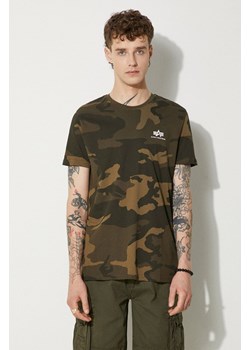 Alpha Industries t-shirt bawełniany męski kolor zielony wzorzysty 188505C.239-ZIELONY ze sklepu PRM w kategorii T-shirty męskie - zdjęcie 174097872