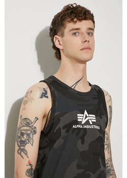 Alpha Industries t-shirt bawełniany kolor szary 126566C.125-GRAFITOWY ze sklepu PRM w kategorii T-shirty męskie - zdjęcie 174097902