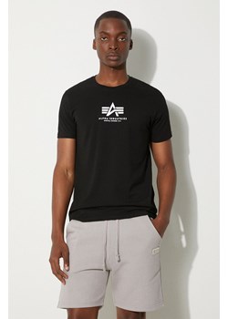 Alpha Industries t-shirt bawełniany kolor czarny z nadrukiem 118533.03-Black ze sklepu PRM w kategorii T-shirty męskie - zdjęcie 174097980