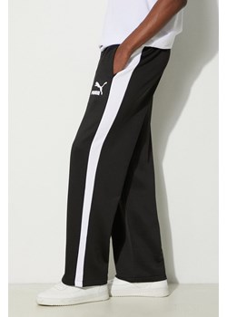 Puma spodnie dresowe T7 ICONIC Straight Track Pants kolor czarny wzorzyste 625412 ze sklepu PRM w kategorii Spodnie męskie - zdjęcie 174098060