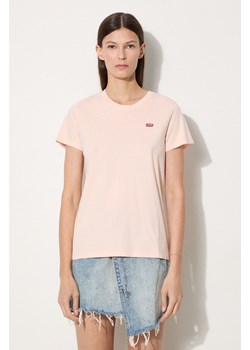 Levi's t-shirt bawełniany kolor różowy 39185.0209-Reds ze sklepu PRM w kategorii Bluzki damskie - zdjęcie 174098200