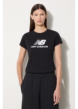 New Balance t-shirt bawełniany kolor czarny WT31546BK-6BK ze sklepu PRM w kategorii Bluzki damskie - zdjęcie 174098202