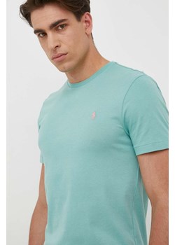 Polo Ralph Lauren t-shirt bawełniany kolor zielony 710671438 ze sklepu PRM w kategorii T-shirty męskie - zdjęcie 174098204