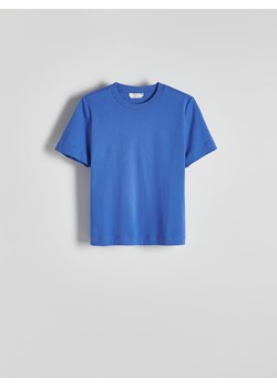 Reserved - T-shirt z merceryzowanej bawełny - niebieski ze sklepu Reserved w kategorii Bluzki damskie - zdjęcie 174099144