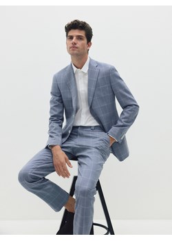 Reserved - Spodnie garniturowe slim fit - niebieski ze sklepu Reserved w kategorii Spodnie męskie - zdjęcie 174099271