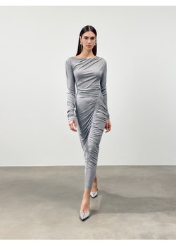 Reserved - Sukienka z asymetrycznym marszczeniem - szary ze sklepu Reserved w kategorii Sukienki - zdjęcie 174099541
