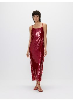 Reserved - Cekinowa sukienka - czerwony ze sklepu Reserved w kategorii Sukienki - zdjęcie 174099573