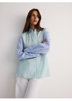Reserved - Oversizowa koszula z lnem i wiskozą - wielobarwny ze sklepu Reserved w kategorii Koszule męskie - zdjęcie 174099681
