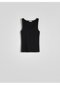 Reserved - Gładki top - czarny ze sklepu Reserved w kategorii Bluzki damskie - zdjęcie 174099712